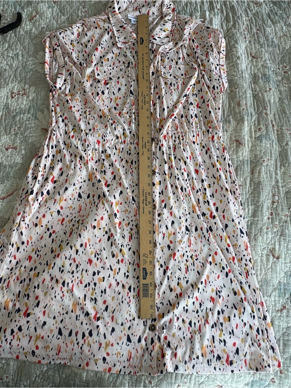 LuLaRoe Pink Speckled Midi Shirt Dress with Tie Waist - Picture 6 of 6